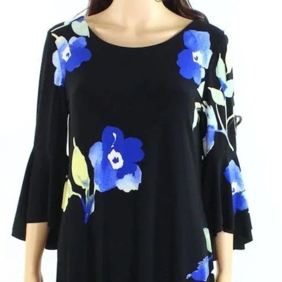 LAUREN RALPH LAUREN Tycenda Bell Sleeve Floral Shift Dress - Picture 5 of 11